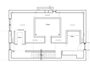 Upper floor plan of Echo House