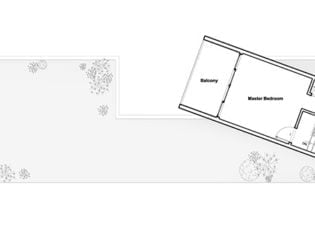 Upper floor plan for A Bower House