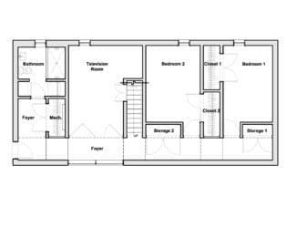 Second-level Floor Plan for Chelsea Hill House