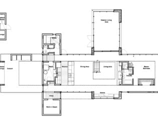 Main Floor Plan for Hurteau-Miller Residence