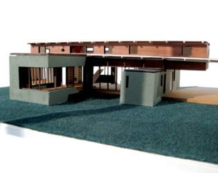 Exterior view of Hurteau-Miller Residence model