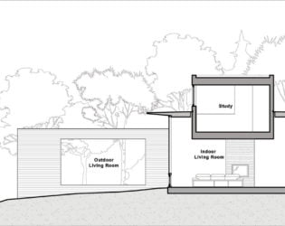 Zoning and functional spacing of the Hurteau-Miller Residence
