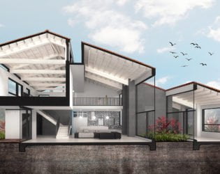 3D Visualization of the Peak Caribbean Residence (Side View)