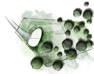 Top-down view of DASH Home site plan