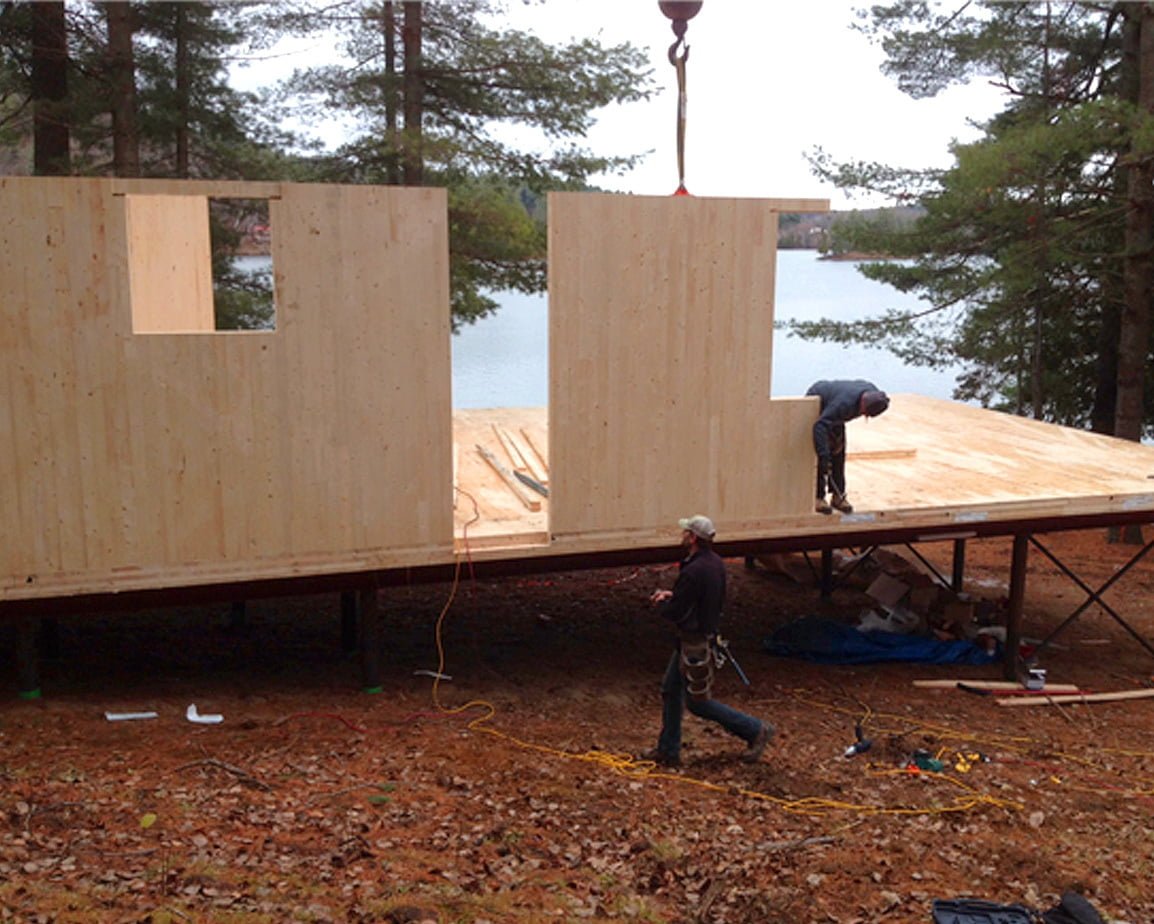 CLT cross laminated timber cottage